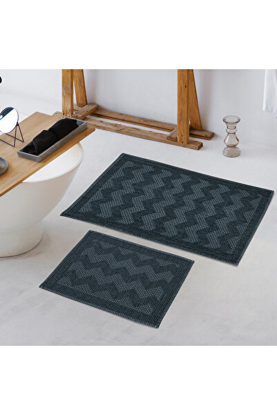 Schafer Home Alba 2 li Şönil Banyo Paspası-Antrasit