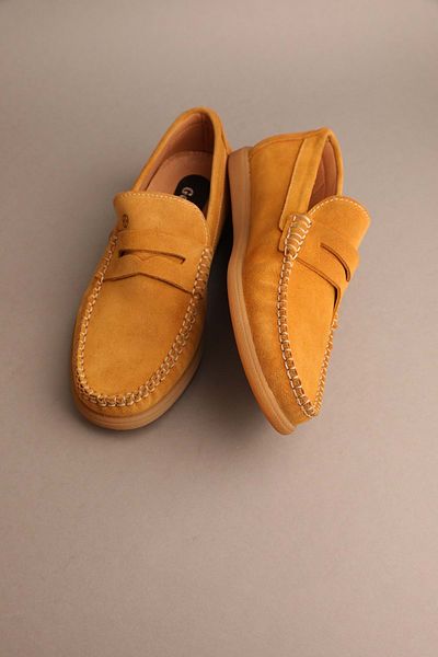 Gondol Men's Genuine Leather Classic Loafer Mustard 41 Ttx.246