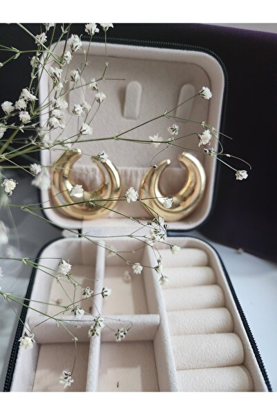 ALLEGRİA أقراط الهلال الذهبي، أقراط الهلال الفولاذية، أقراط الهلال الكبيرة