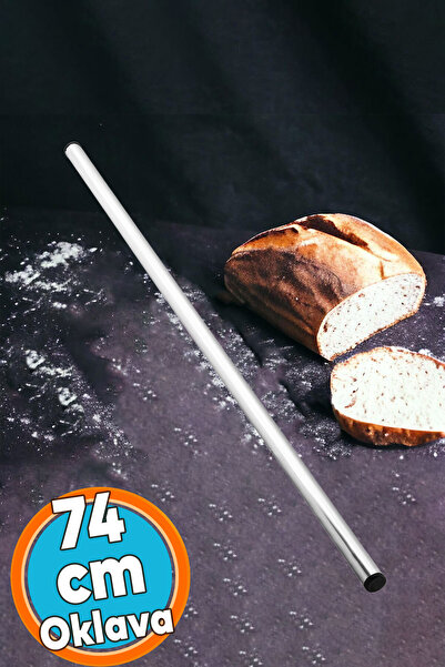 NZB Alüminyum Metal Oklava Tekli 74 cm Mutfak Börek Hamur Un Yufka Açma Silin...