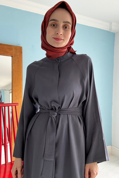 Mevra Ferace Modal Elbise İndigo