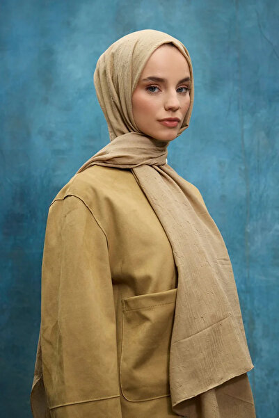 cs camellia scarf Μπαμπού Κράσ Σάλι - Μπεζ