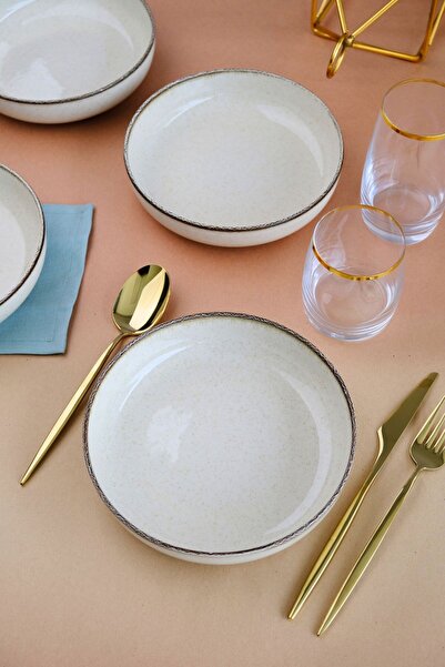 Kütahya Porselen Moderna Pit Plate Cinnamon 20cm 6 Pcs