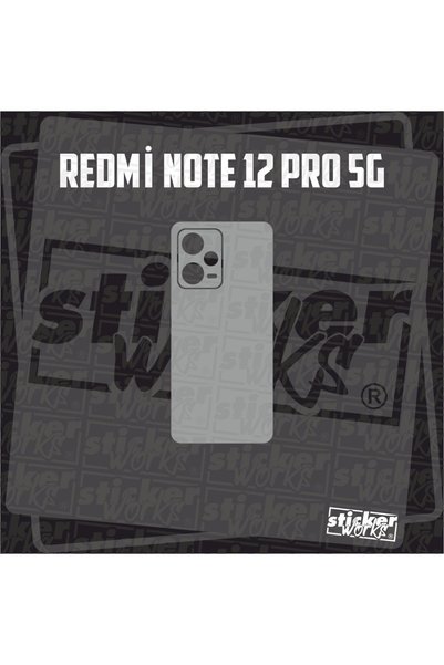 Sticker Works Redmi Note 12 Pro 5g Arka Kaplama Sticker Gümüş Gri ( Kılıf Değ...