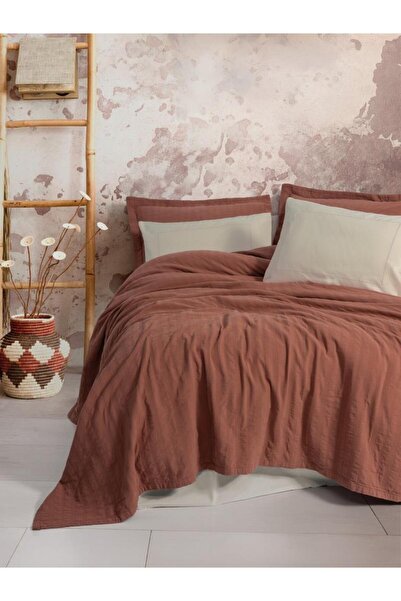 Cotton Box طقم بيكيه مغطى بسرير مزدوج من بلاط Natura Vilo