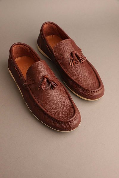 Gondol Loafer clasic din piele naturală pentru bărbați maro 44 Ttx.251