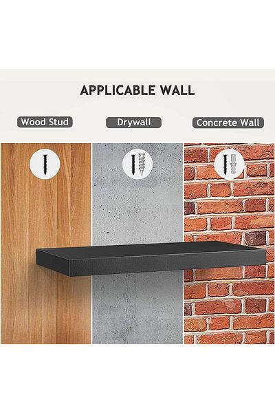 co arma Modern Design Rectangular Wooden Wall Mounted Shelf 60*28 cm