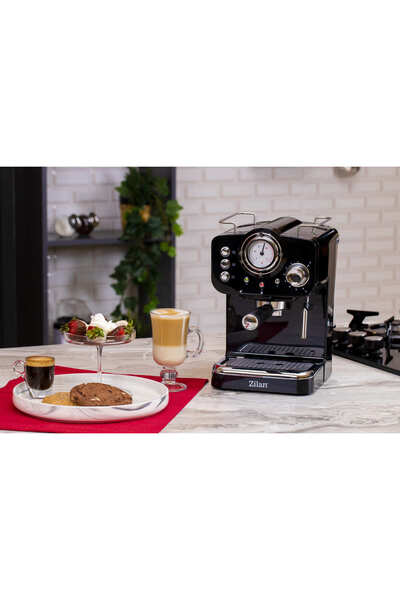 Zilan Χειροκίνητος espressor ZLN2991 Black, 15 Bar, 1,25 l, 1100W, Retro Design
