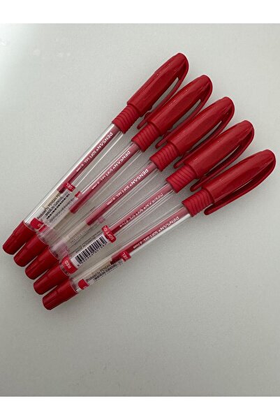 Pensan Tükenmez Kalem Soft Gel 0,7 MM Kırmızı (5 Adet)
