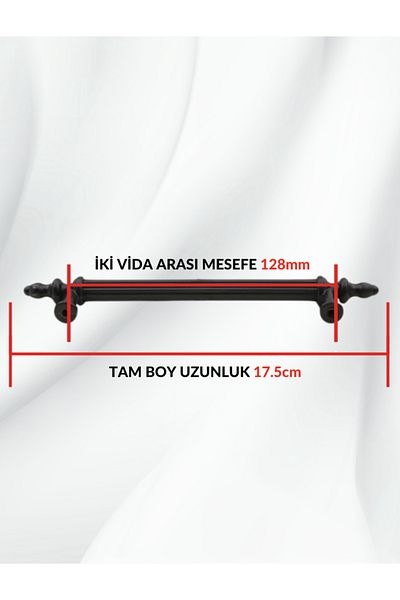 MKLAKS Mâner pentru țeavă sertar din plastic negru de 128 mm – Design elegant și durabil