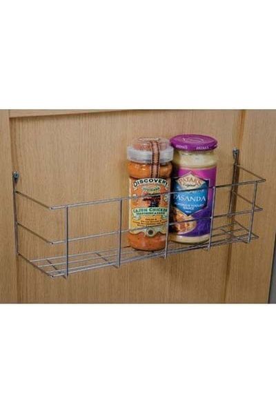 Hafele Hafele door-mounted storage shelf, metal, silver