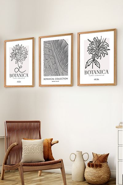 Muyika Design Premium din lemn încadrată 3-piese moderne scandinav boem stil decorativ acasă Decor Tabelul Set-SET6
