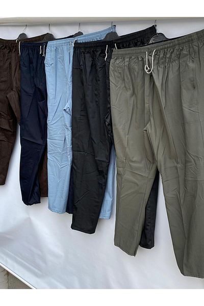 balal giyim Elasticated Baggy Pants Side Pockets Zip Mixed Color 3 Pack Business Tie Garden Prayer Pants