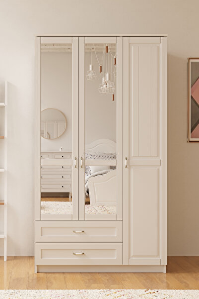 Rabi Kardelen Country 3 Kapak 2 Çekmeceli Gardırop