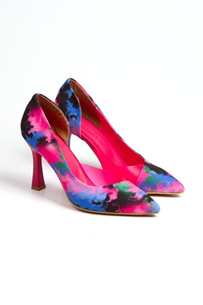 inyola حذاء نسائي بكعب شفاف ملون 3087