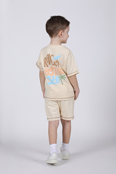 BOBBY JR KİDSWEAR SET IMPRIMAT PE SPATELE SI FATA CU MOTIV RAISED BY THE SEA