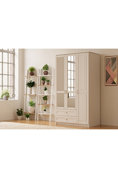 Rabi Kardelen Country 3 Kapak 2 Çekmeceli Gardırop