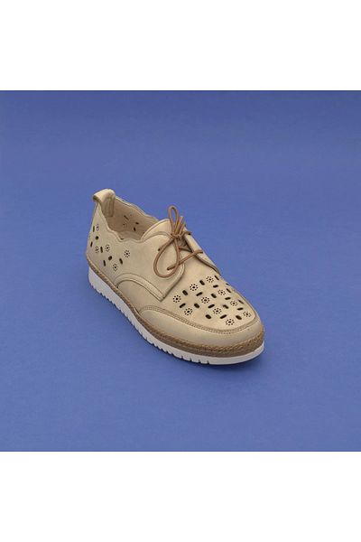 Pepita Beige Summer Shoes Z136 Genuine Leather