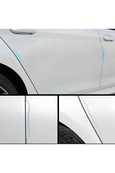 Yıldız Accessory 4Pcs Car Door Edge Bumper Transparent Anti Scratch Guard Strips Rearview Mirror Protector Sticker