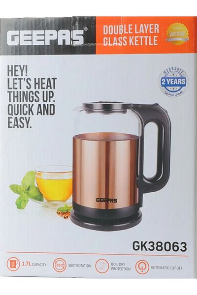 Geepas Glass Electric Kettle – 1500W