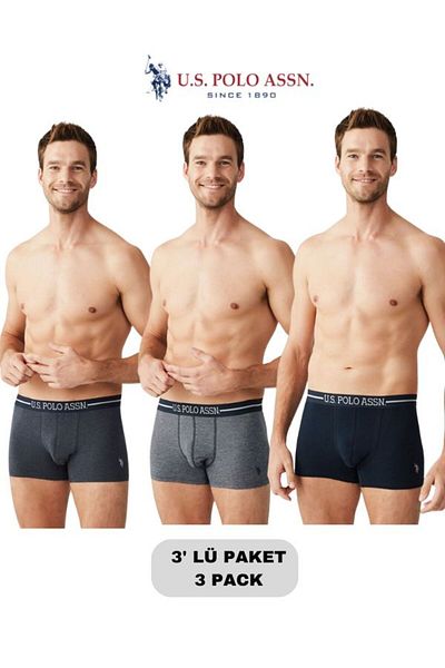 U.S. Polo Assn. Male, Licensed, Uspa, 3 Boxer Set (Boxed)
