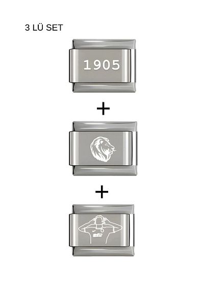 Sepetten Eve Italian Charm Steel Bracelet Charms Set of 3 9 mm