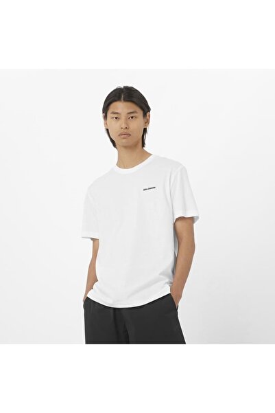 Salomon Logo Tee Men T-Shirt Lc2522 Men's T-Shirt White
