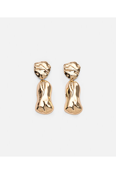 İpekyol Amorf sallantılı çelik küpe