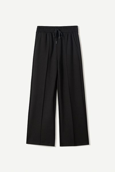 Bershka Soft touch wide-leg trousers