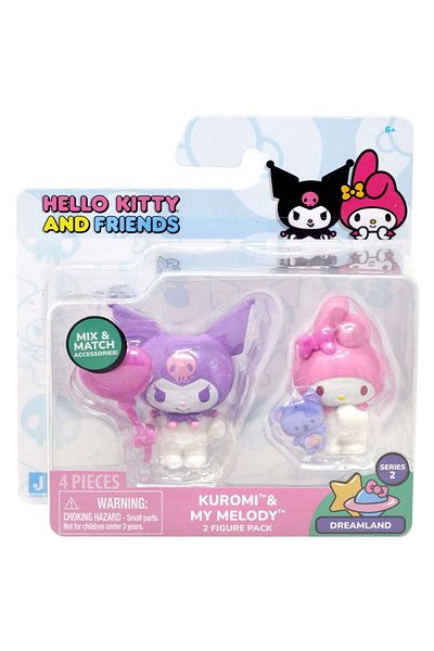 Hello Kitty Set of Mini Figures Kuromi and Dreamland 2 with My Melody