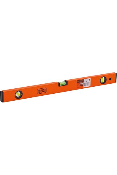 Black&Decker ميزان تسوية ثلاثي بصندوق من الألومنيوم بطول 60 سم، برتقالي/أسود - BDHT43189