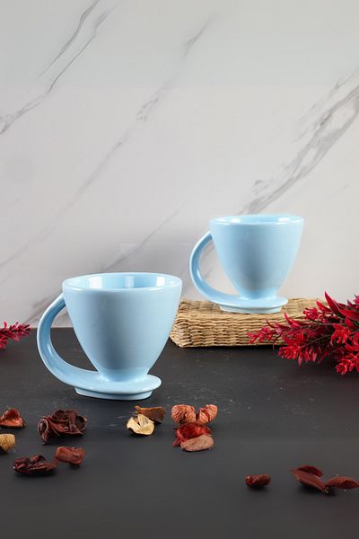MİNOLE HOME 2-Person Self-Base Mug Set
