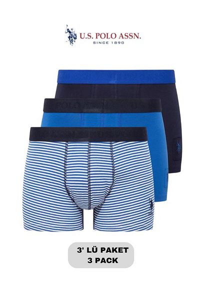U.S. Polo Assn. Men's 3-Piece Boxer Set 95% Cotton 5% Elastane Uspa Licensed Boxed
