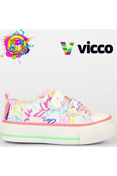 Vicco Pantofi sport ortopedici pentru copii Done Konvers ALB-ROZ