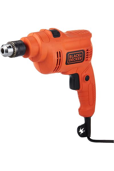 Black&Decker Hammer Percussion Drill, 550W, 10mm Chuck, 47,600 BPM, Dual-Mode for Drilling & Hammering, KR5010-B5