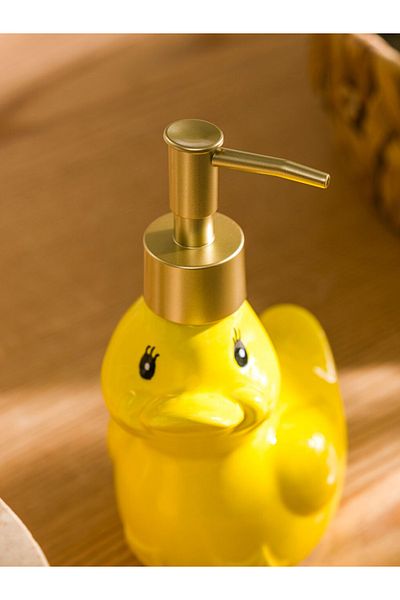 LC Waikiki New Collection Ceramic Liquid Soap Dispenser with Duck Figure City