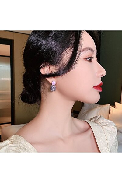 Punky Design Lavanta Işıltısı VIP Serisi Küpe-Kararmaz