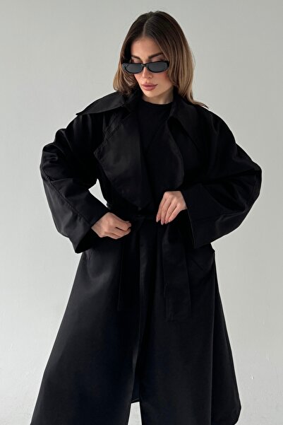 bb butik basic Nano Tech Thick Casual Trench Coat (Stain - Water Repellent Özrl Fabric)Bbtc0050