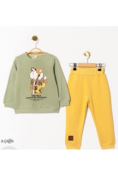 Butik Erkek Çocuk 3 İplik Şardonlu Alt Üst Takım