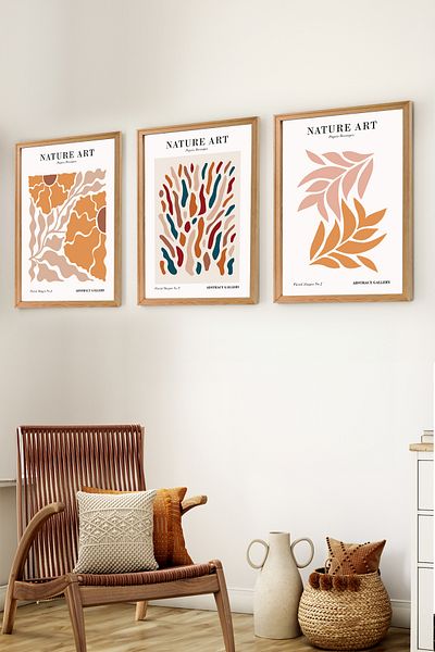 Muyika Design Premium din lemn încadrată 3-piese moderne scandinav boem stil decorativ acasă Decor Tabelul Set-SET8