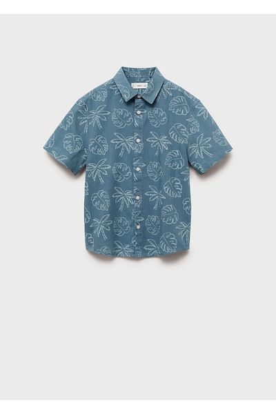 MANGO Kids Tropical Patterned Shirt