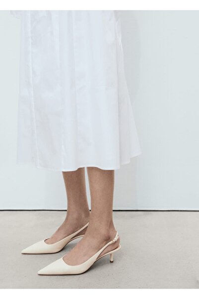 MANGO Woman Sivri uçlu kitten topuklu ayakkabı