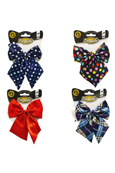 Mestore Doglife Ribbon Collar for Cats and Dogs (Mixed Colors/Patterns) - 201442