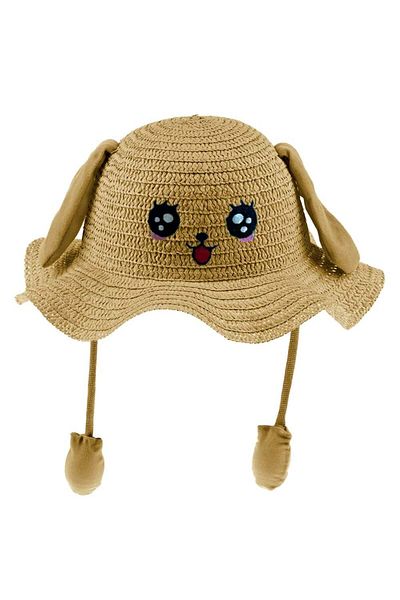 Cigit Mink Straw Hat - Eared and Embroidered