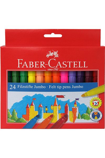 Faber Castell Markere 24 de culori Jumbo Faber-Castell