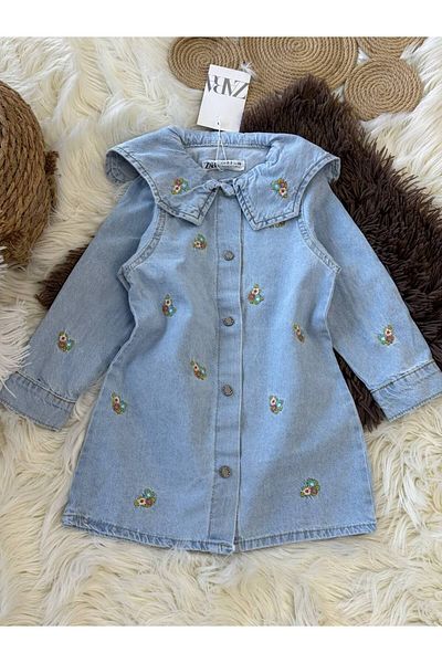 bebitomkids Girl 2-7 Years Embroidered Dress