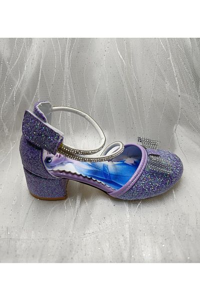 patik ayakkabı Preßens Women's Shoes Silvery Heeled Model