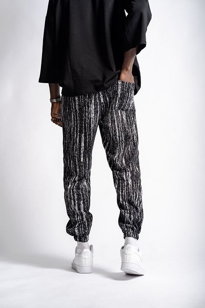 Superbluemexico Unisex Ethnic Pattern Belted Jogger Trend Pants