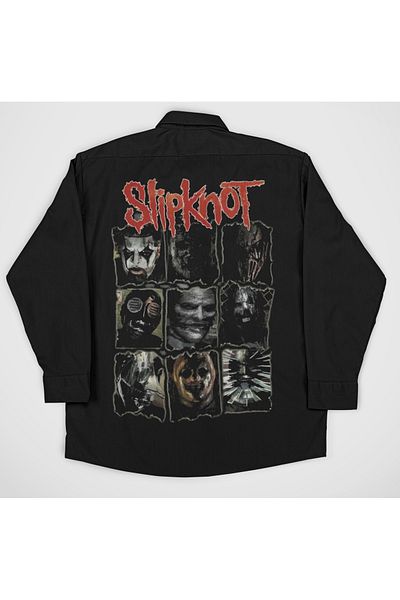 SEVBANO Slipknot Printed Unisex Music Band Rock Metal Shirt