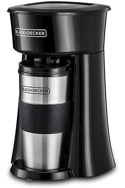 Black&Decker Coffee Machine, 650W, Includes 360ml Travel Mug with Lid, Auto-Off, Permanent Filter - DCT10-B5